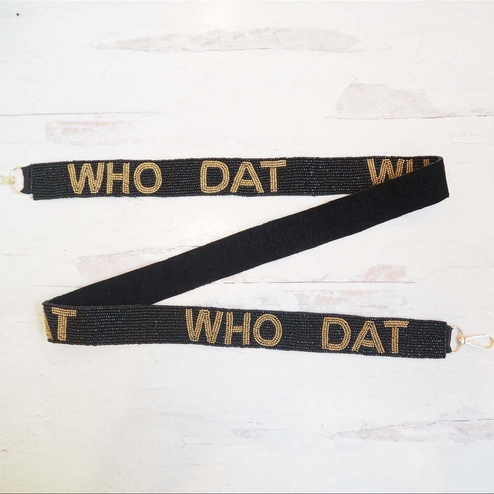 Beaded Game Day New Orleans Saints Purse Strap